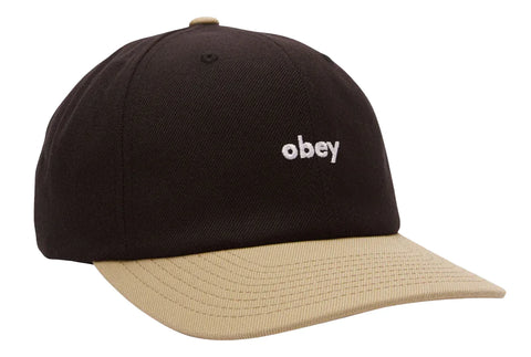 Obey 2 Tone 6P Snapback Hat Black