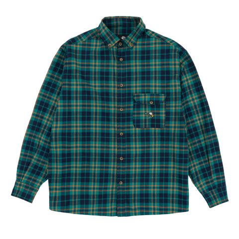 Magenta Jazz Flannel Shirt Green