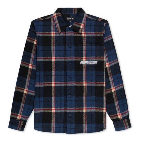 Ripndip Buttom Up Robo Flannel Navy