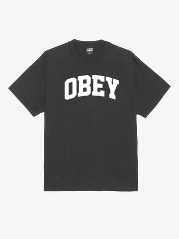 Obey Collegiate Tee Java Vintage Black